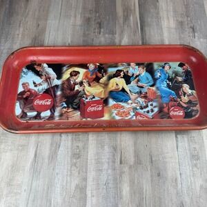 Vintage Coca Cola Serving Metal Tray 2001 Refreshing Anytime Anywhere